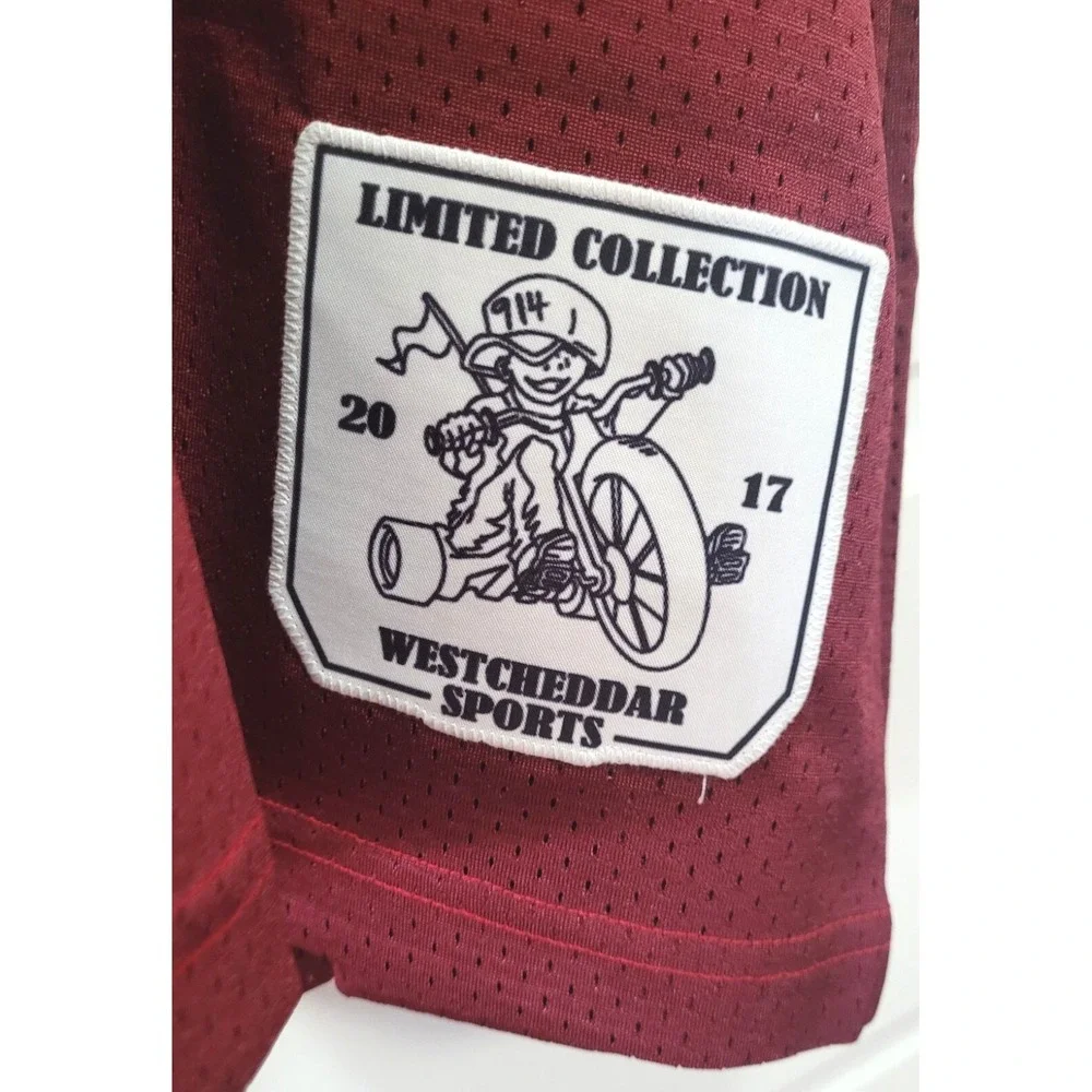 Westcheddar Sports 2017 Belton 3 Men's Mesh Jersey Shirt - Maroon - XL - Picture 2 of 6